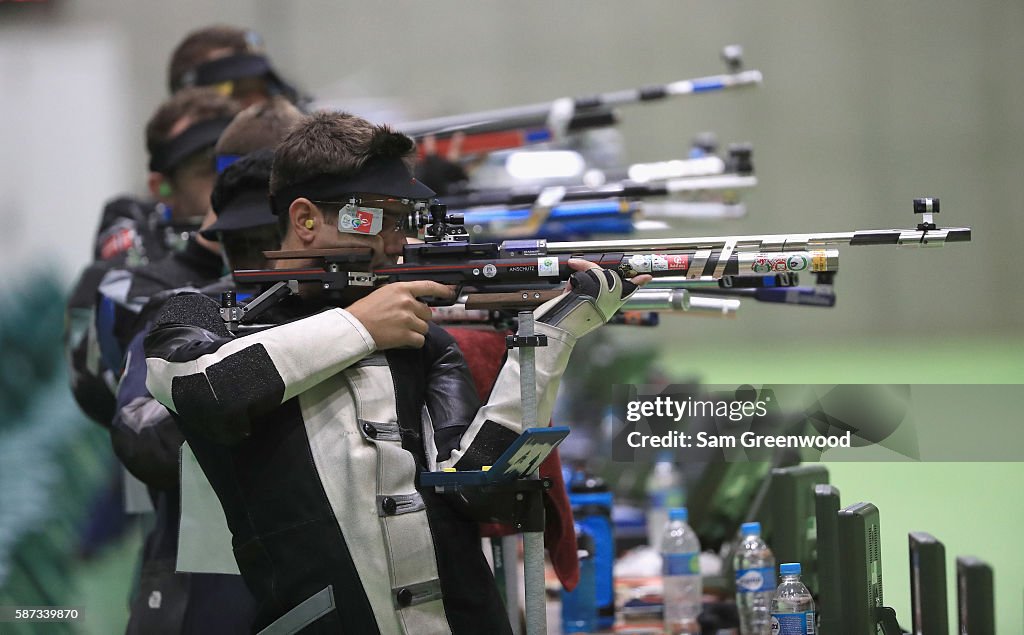 Shooting Athletes compete in the qualifying portion of the 10m Air Rifle event ...