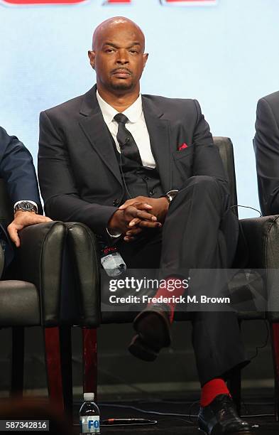 Actor Damon Wayons speaks onstage at the 'Lethal Weapon' panel discussion during the FOX portion of the 2016 Television Critics Association Summer...