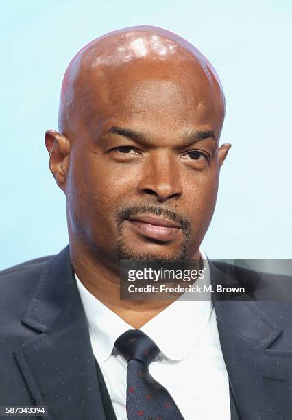 Actor Damon Wayons speaks onstage at the 'Lethal Weapon' panel discussion during the FOX portion of the 2016 Television Critics Association Summer...