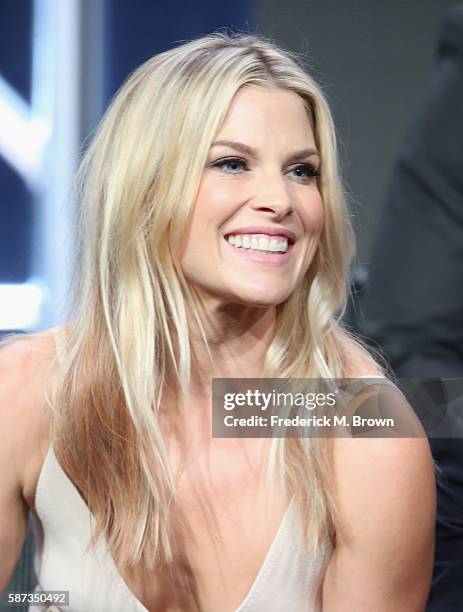 Actress Ali Larter speaks onstage at the 'Pitch' panel discussion during the FOX portion of the 2016 Television Critics Association Summer Tour at...