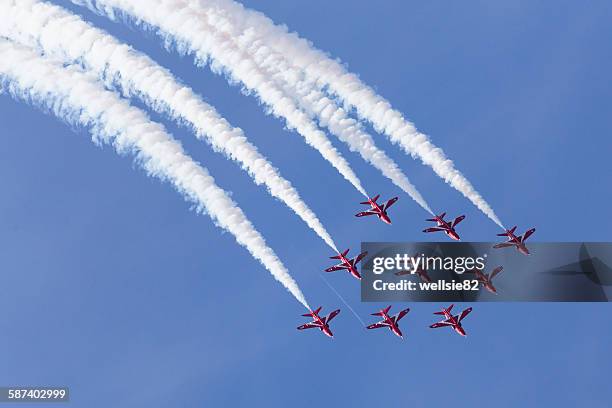 diamond nine - red arrows stock pictures, royalty-free photos & images