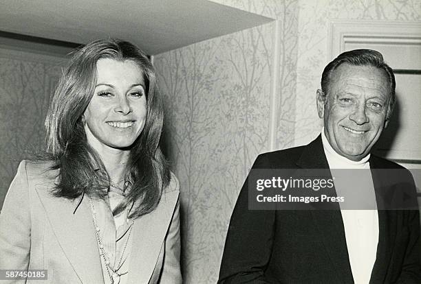 William Holden and Stefanie Powers circa 1980 in New York City.