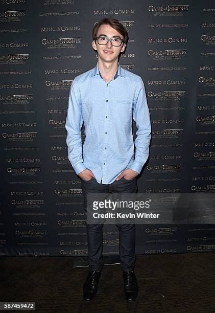 Actor Isaac Hempstead Wright attends the announcement of the Game of Thrones® Live Concert Experience featuring composer Ramin Djawadi at the...