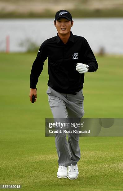 Danny Lee of New Zealand during a practice round at Olympic Golf Course on August 8, 2016 in Rio de Janeiro, Brazil.