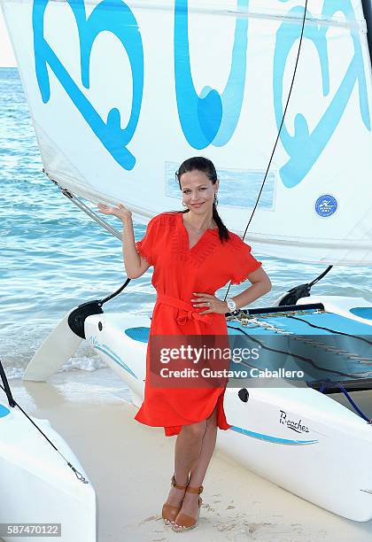 Tammin Sursok and Family Visit Beaches at Turks & Caicos Resort Villages & Spa on August 7, 2016 in Providenciales, Turks and Caicos Islands.