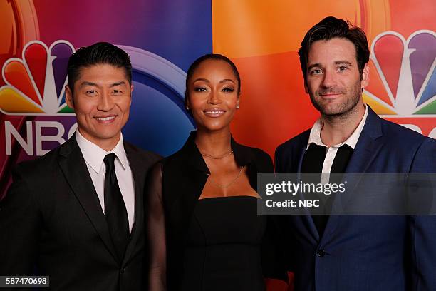 NBCUniversal Summer Press Tour, August 2, 2016 -- NBC's "Chicago Med" cast -- Pictured: Brian Tee, Yaya DaCosta, Colin Donnell --