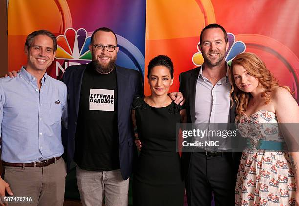 NBCUniversal Summer Press Tour, August 2, 2016 -- NBC's "Blindspot" cast -- Pictured: Greg Berlanti, Executive Producer; Martin Gero, Executive...