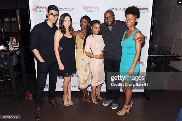 Ruy Iskander, Francesca Carpanini, Logan Vaughn, Suzette Gunn, Idris Goodwin and Alexandra Farr attend the "Summer Shorts 2016" Off-Broadway opening...