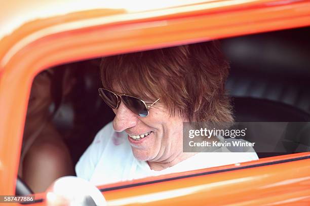 Guitarist Jeff Beck greets fans in celebration of new book "BECK01" at Mel's Dinner on August 8, 2016 in West Hollywood, California.