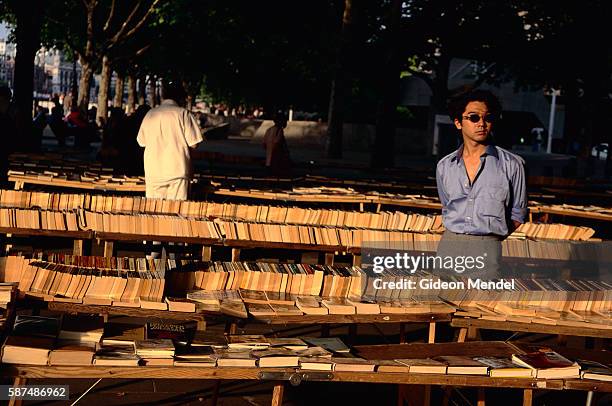 Second Hand Book Vendor Along the River Thames