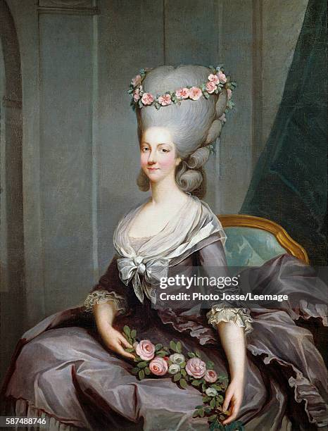 Portrait of Madame de Lamballe . Painting by Antoine Francois Callet , oil on canvas , c. 1776. Palace of Versailles, France