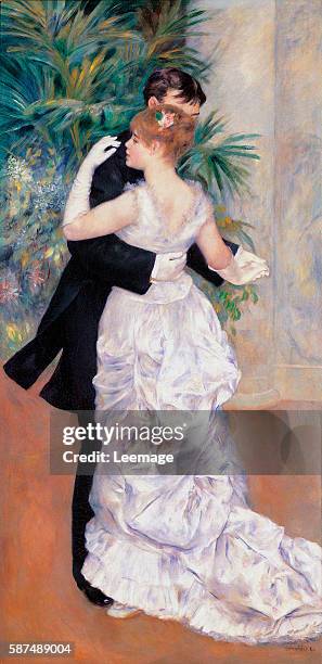 Danse à la ville. Dancing in Town - The french painter Suzanne Valadon was one of the models - Painting by Pierre Auguste Renoir , oil on canvas,...