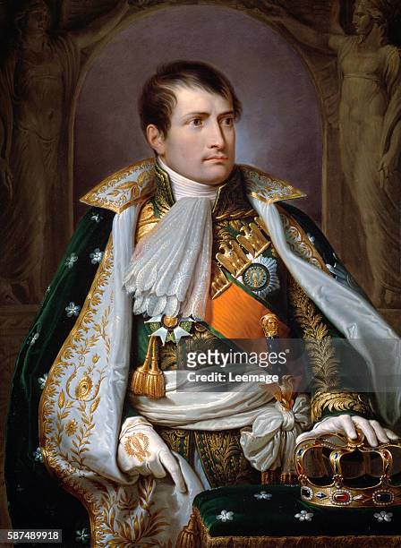 Portrait of Napoleon I Bonaparte as King of Italy by Andrea Appiani 1807 99x73 cm Vienna, Kunsthistorisches Museum