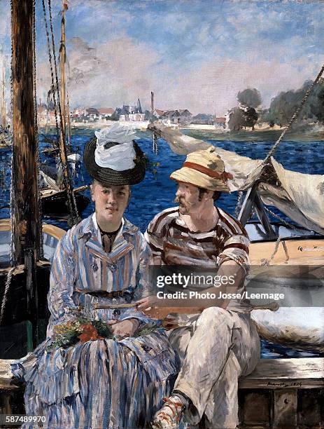 "Argenteuil", Painting by Edouard Manet 1874, 149 x 115 cm, Musee des Beaux-Arts , Tournai, Belgium