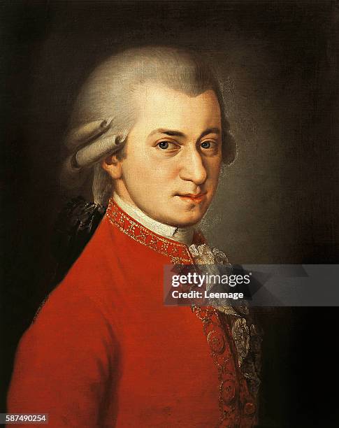 Portrait of Wolfgang Amadeus Mozart by Barbara Krafft, 1819 - Gesellschaft der Musikfreunde, Vienna, Austria)