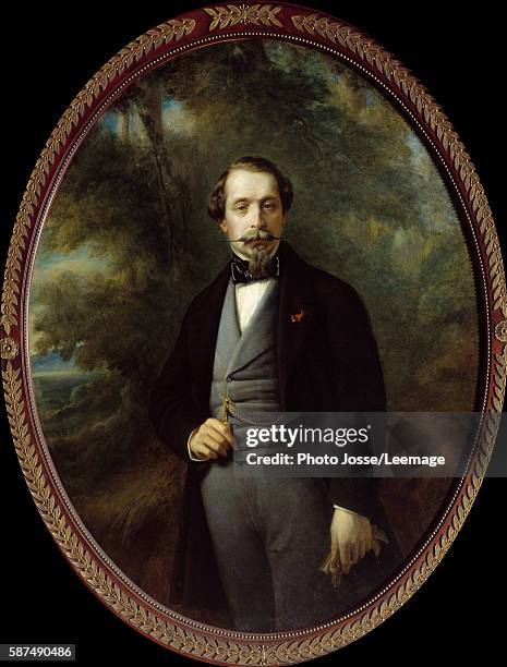 Full-length portrait of Napoleon III . Painting by Franz Xaver Winterhalter , 110x140 cm, German School, 19th century. Oil on canvas. National Museum...