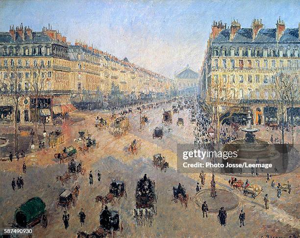 Sunshine, winter morning in Paris, 1898. Painting by Camille Pissarro , 1898. 0,73 x 0,91 m. Beaux-Arts Museum, Reims, France