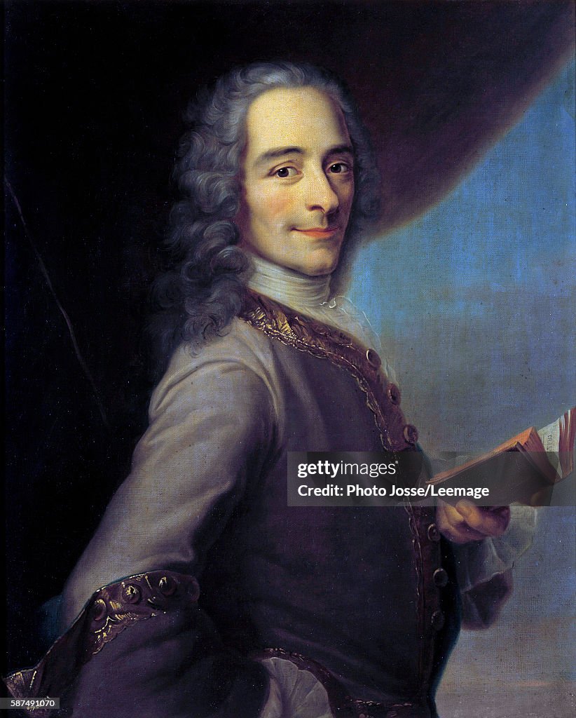 Portrait of Voltaire after Maurice Quentin De La Tour