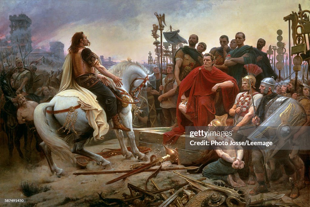 The submission of Vercingetorix to Julius Caesar by Lionel Royer