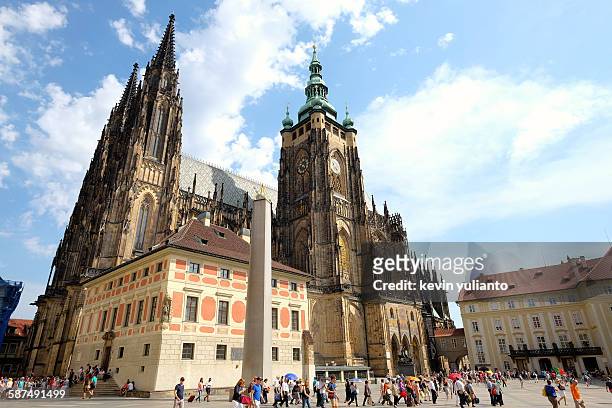 st. vitus cathedral - hradcany castle stock pictures, royalty-free photos & images