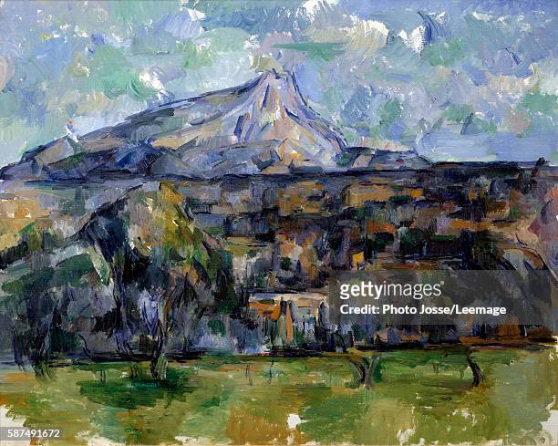 The Mont Sainte Victoire. Painting by Paul Cezanne , 1902. Nelson-Atkins Museum of Art, Kansas City.