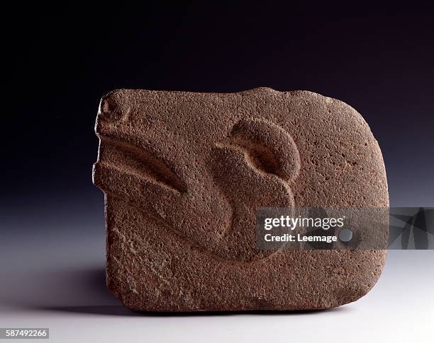 Pre-Columbian art, Maya Civilisation, Classic period : zoomorphic sculpted stone ax representing the head of a deer 5 x19,5 cm. Museo Nacional de...