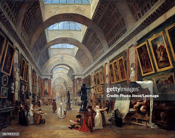 Design for the Grande Galerie in the Louvre. Painting by Hubert Robert ,1796. 1,12 x 1,43 m. Louvre Museum, Paris