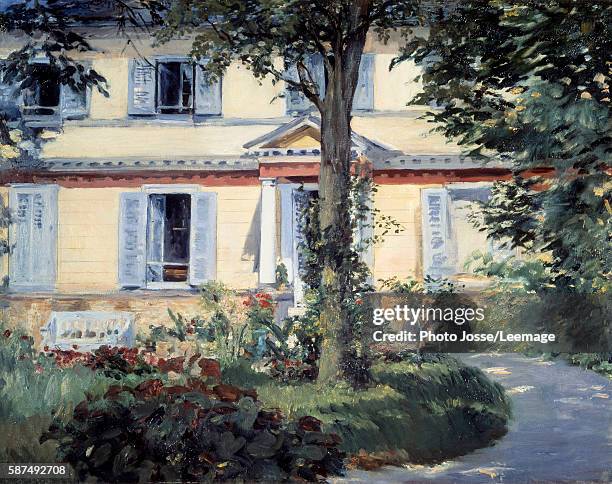 The House at Rueil. Painting by Edouard Manet 1882. Staatliche Museum, Berlin, Germany