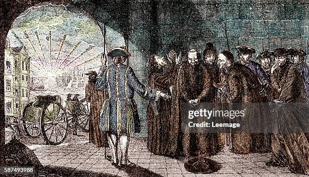 Suppression of the Jesuits from Spain in 1767 after their dismissal from France and Portugal - Engraving 19th century Collection privee