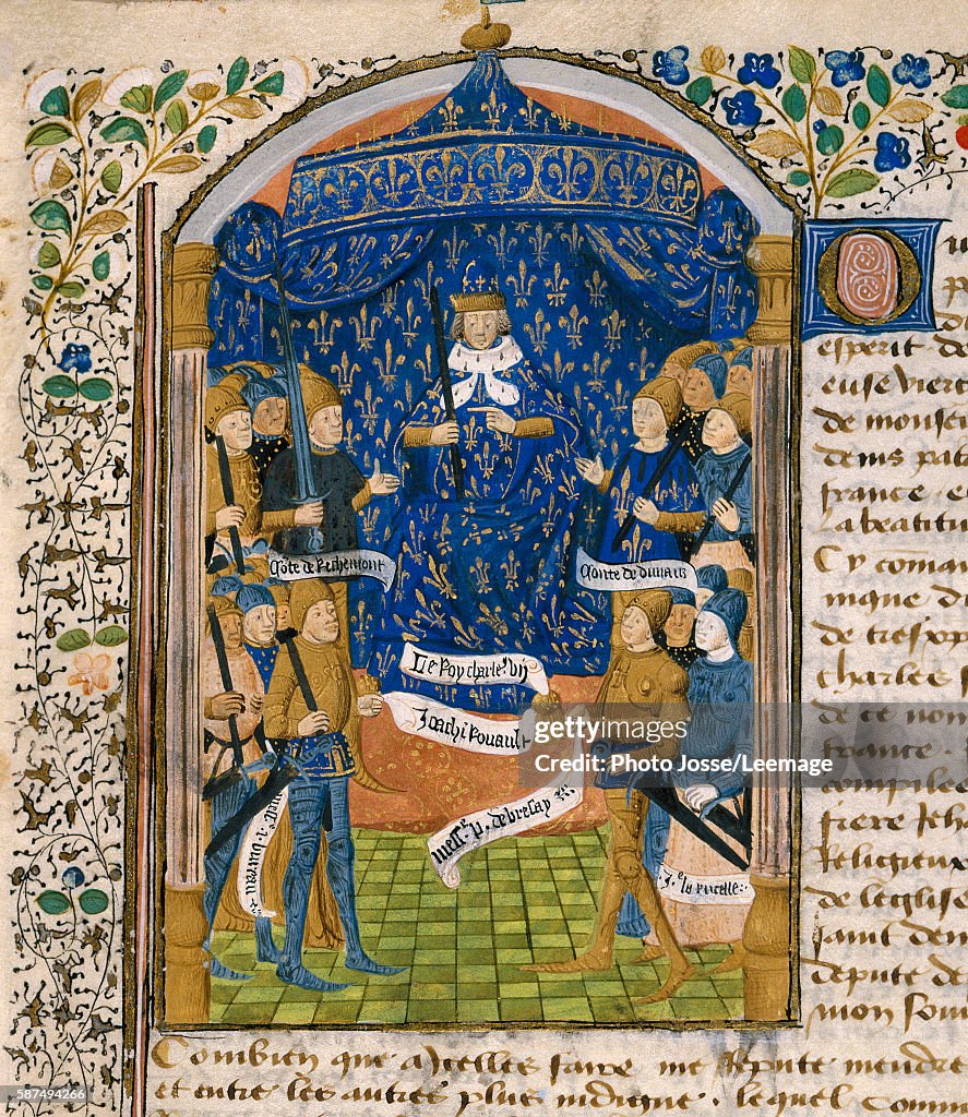 The King of France Charles VII and his court