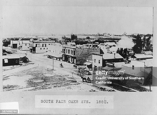 Photograph of South Fair Oaks Avenue 1887,, Pasadena, California, circa 1887.