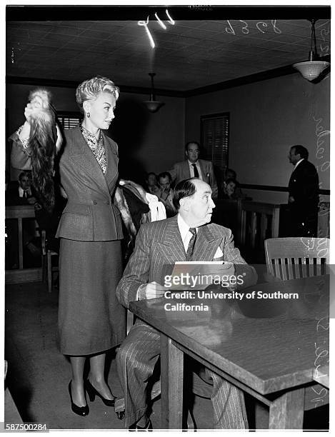 Lili St Cyr, Attorney Jerry Geisler, October 25, 1951.
