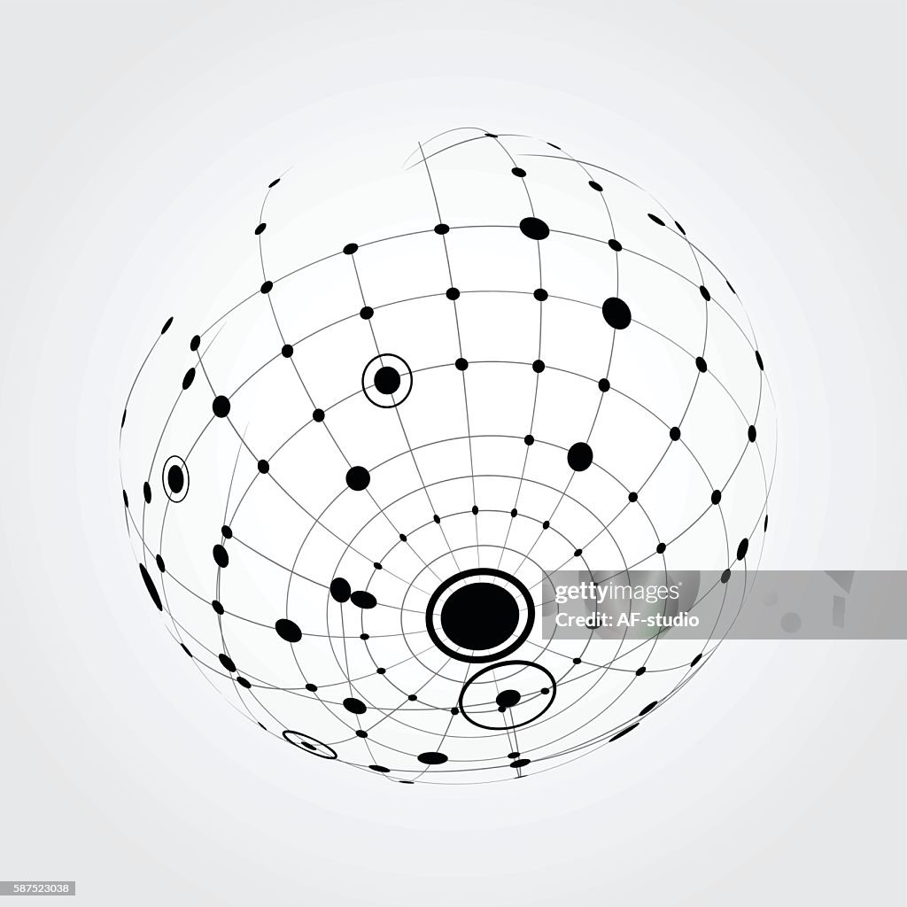 Single Node Sphere Sphere With Nodes High-Res Vector Graphic - Getty Images