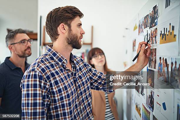 vender a sua visão para a sua equipa - roteiro imagens e fotografias de stock