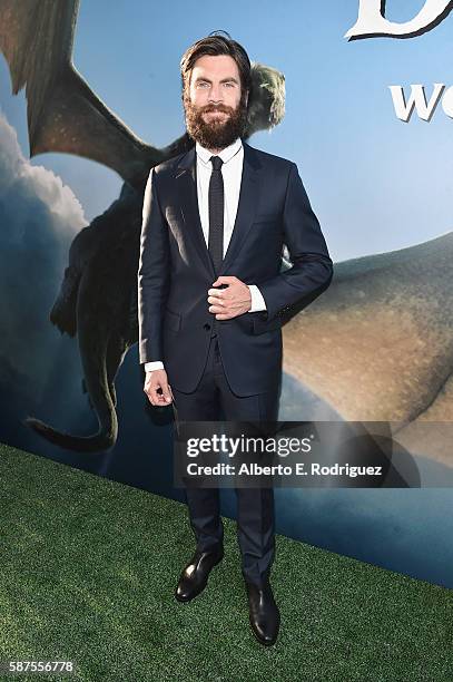 Actor Wes Bentley arrives at the world premiere of Disney's "PETE'S DRAGON" at the El Capitan Theater in Hollywood on August 8, 2016. The new film,...