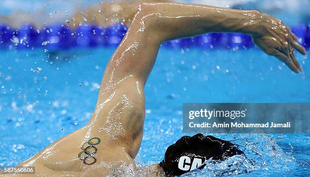 Rachel Nicol of Canada in action before Final on Day 3 of the Rio 2016 Olympic Games at the Olympic Aquatics Stadium on August 8, 2016 in Rio de...