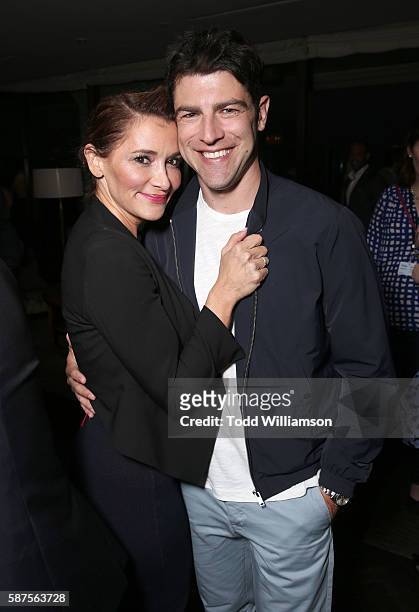 Max Greenfield and wife Tess Sanchez attend the FOX Summer TCA Press Tour on August 8, 2016 in Los Angeles, California.