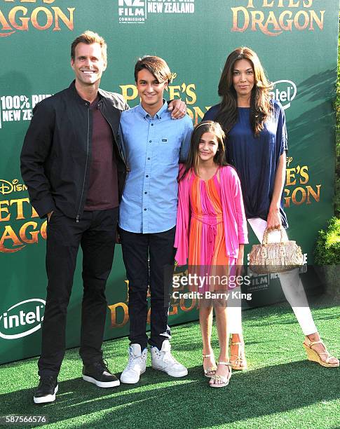 Actor Cameron Mathison wife Vanessa Arevalo and their children Lucas Arthur Mathison and Leila Emmanuelle Mathison attend the World Premiere of...