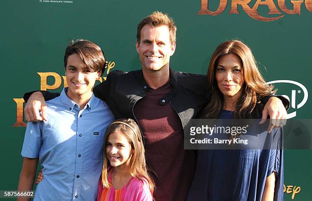 Actor Cameron Mathison, wife Vanessa Arevalo and their children Lucas Arthur Mathison and Leila Emmanuelle Mathison attend the World Premiere of...
