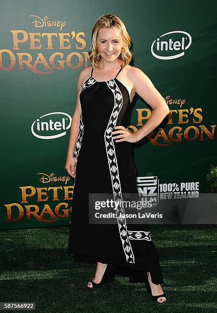 Actress Beverley Mitchell attends the premiere of "Pete's Dragon" at the El Capitan Theatre on August 8, 2016 in Hollywood, California.