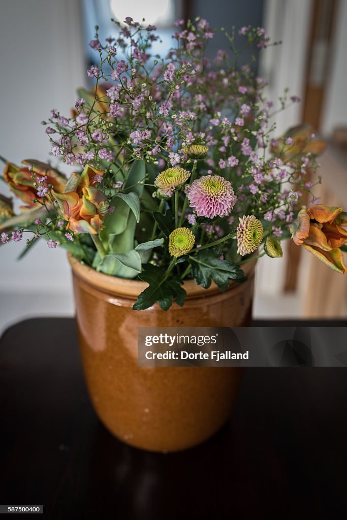 Fresh flowers in a vase