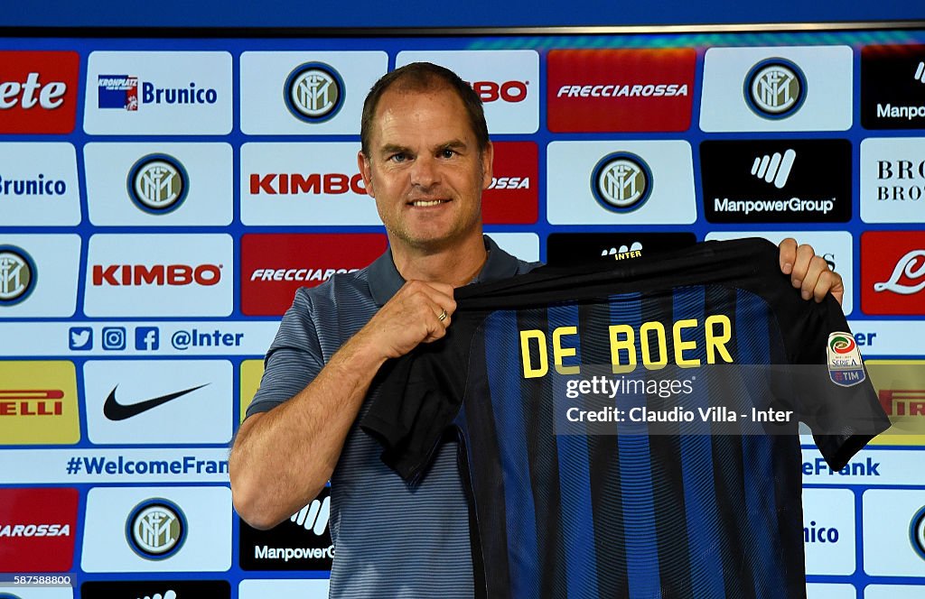 FC Internazionale Unveils New Coach Frank De Boer