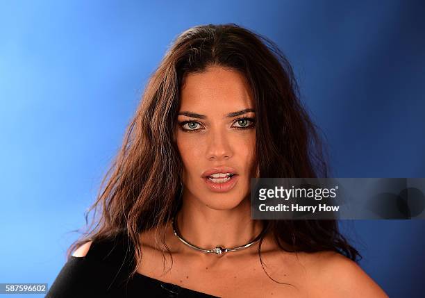Model Adriana Lima poses for a photo on the NBC Today show set on Copacabana Beach on August 8, 2016 in Rio de Janeiro, Brazil.