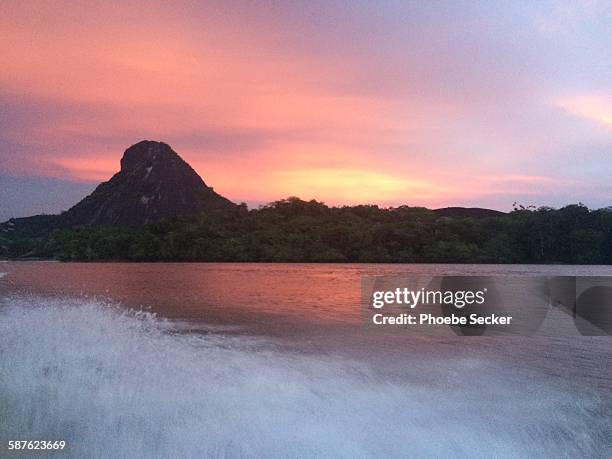 guiana shield sunset - guainia river stock pictures, royalty-free photos & images