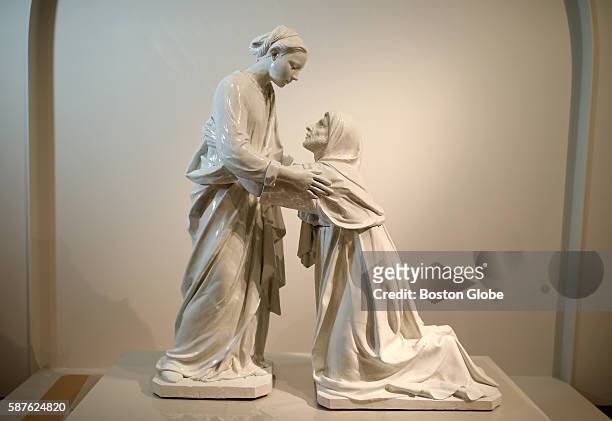 The Visitation, a 15th-century sculpture by Luca della Robbia, was assembled at the Museum of Fine Arts in Boston, July 28, 2016. The sculpture, seen...