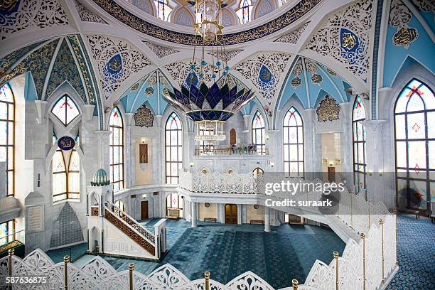 the kul sharif mosque in kazan kremlin, kazan - kazan stock pictures, royalty-free photos & images