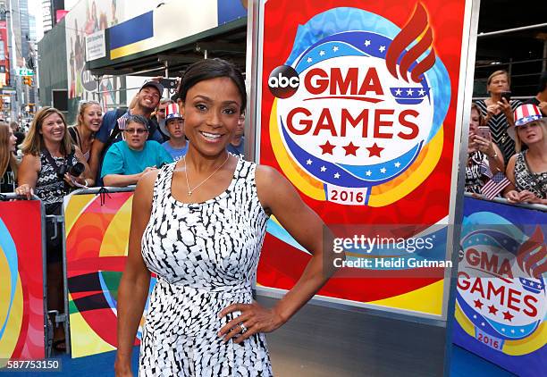 Olympic Gymnasts Dominique Dawes and Mckayla Maroney are guests on "Good Morning America," 8/9/16, airing on the Walt Disney Television Network....