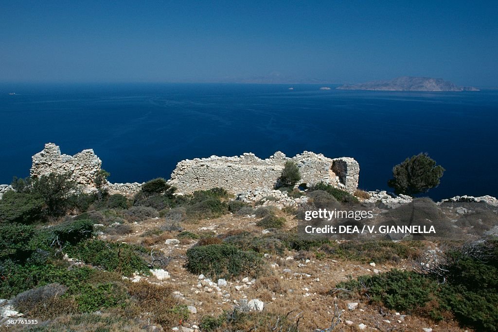 Ruins of a Venetian castle, Ios island...