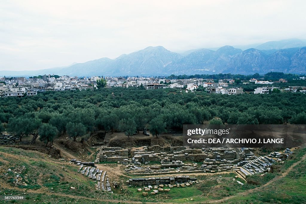 Ruins of the theatre at Sparta, Peloponnese