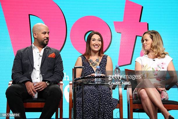 NBCUniversal Summer Press Tour, August 3, 2016 -- Sprout's "DOT." Panel -- Pictured: Matt Fernandes, Executive Producer, Randi Zuckerberg, Executive...